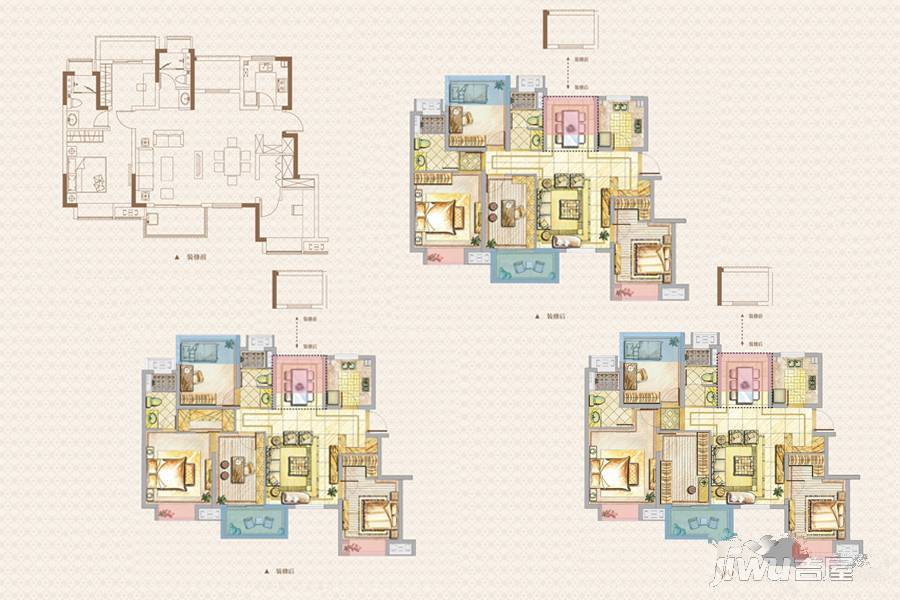 世茂梦享家4室2厅2卫109㎡户型图