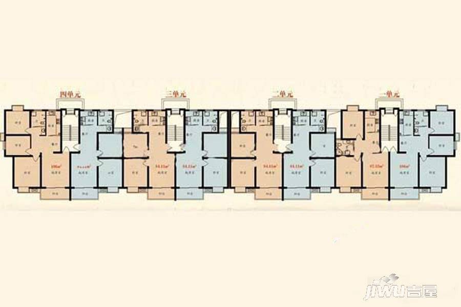 一品骊城3室2厅2卫121㎡户型图