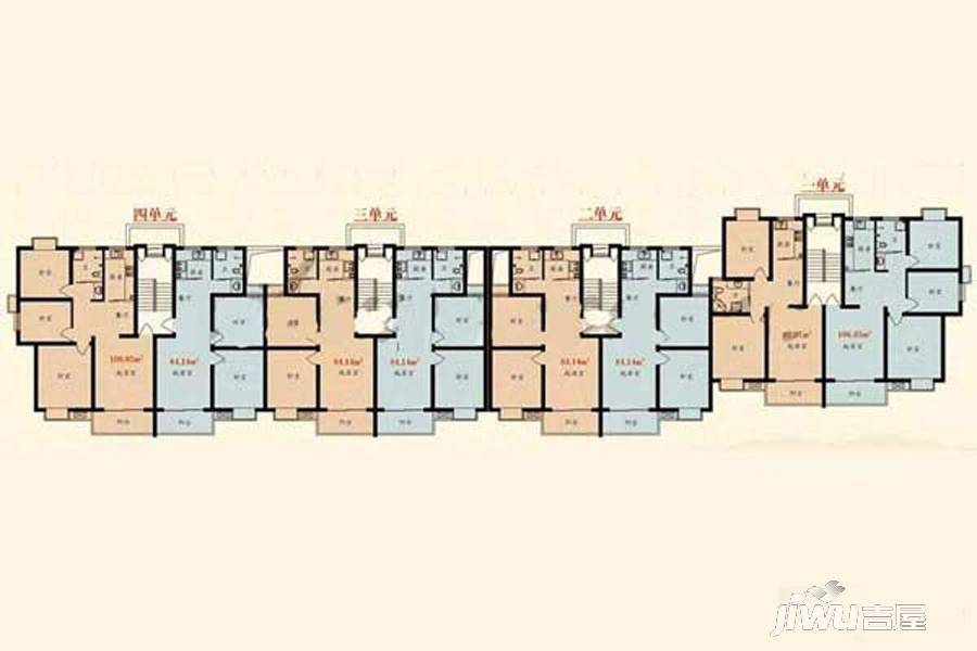 一品骊城3室2厅1卫89㎡户型图