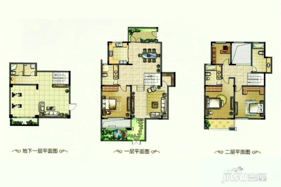 凤凰山庄4室2厅3卫230㎡户型图