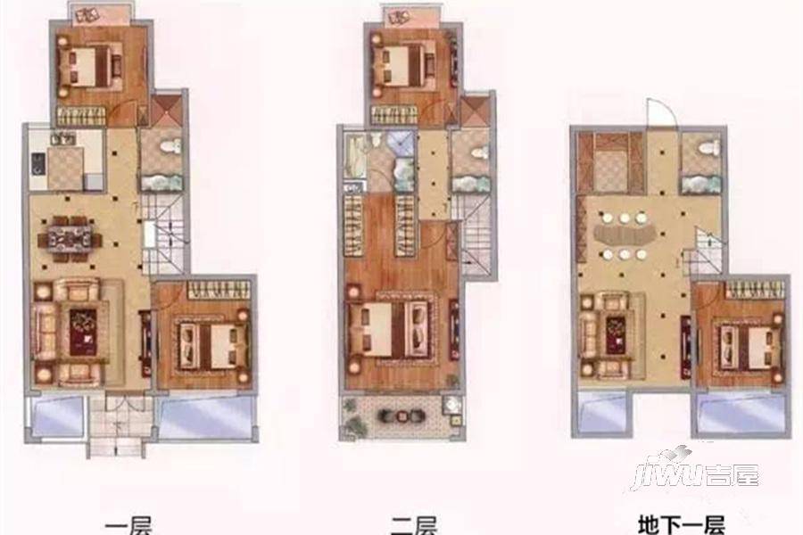 中南山锦花城5室3厅4卫116㎡户型图