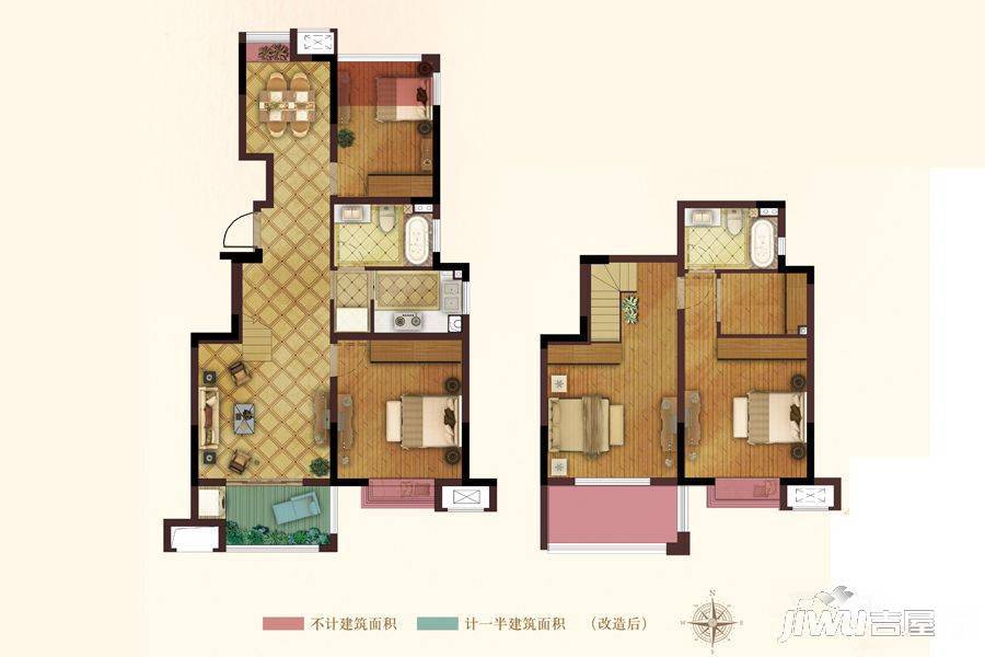 弘阳春上西江4室2厅2卫144㎡户型图