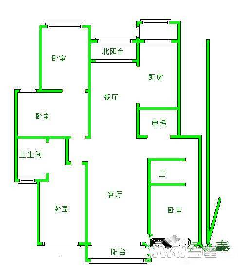 保利紫晶山4室2厅2卫170㎡户型图