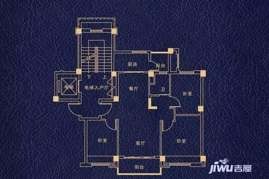 南京碧桂园3室2厅1卫96㎡户型图