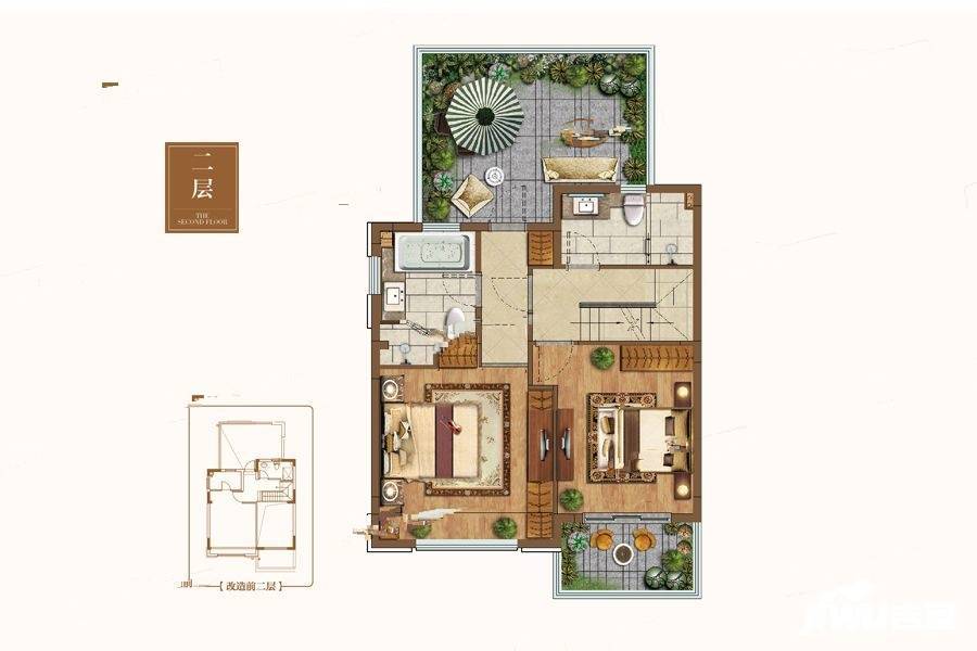 新城源山4室2厅3卫140㎡户型图