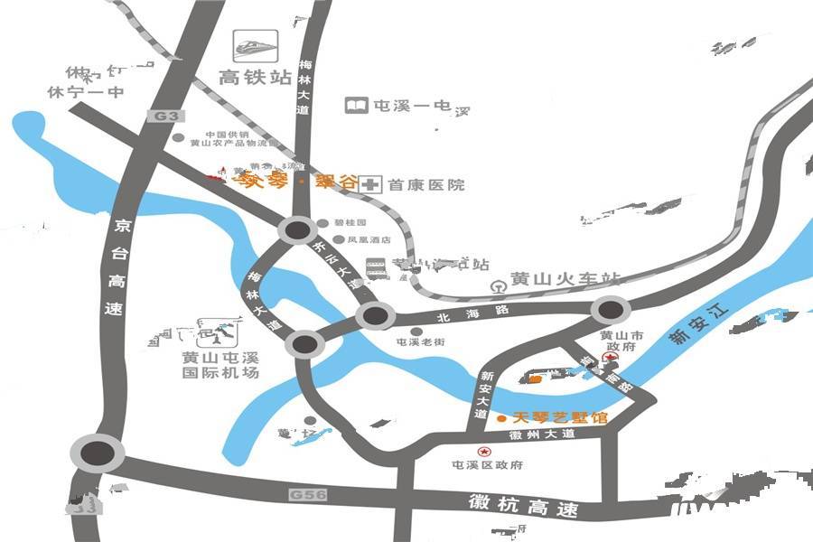 天琴翠谷文化养生中心位置交通图