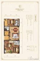 栢悦华庭3室2厅2卫108㎡户型图