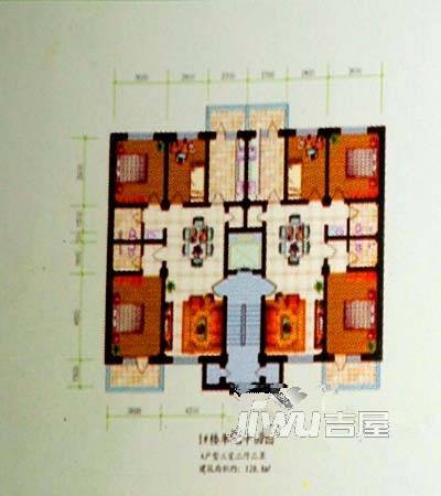 商业花园3室3厅2卫户型图