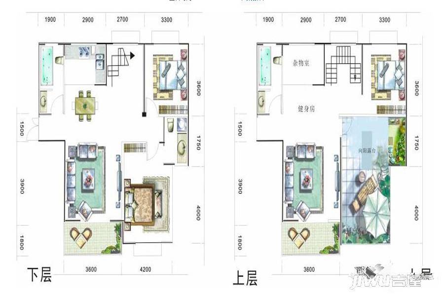 盛世龙城3室3厅3卫210.7㎡户型图