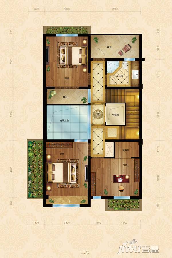 太阳沟里的院子9室3厅4卫217.6㎡户型图