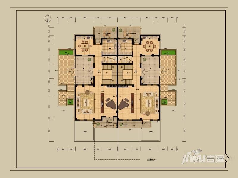 俄罗斯小镇5室4厅5卫239.2㎡户型图