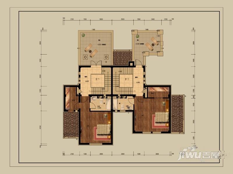 俄罗斯小镇5室4厅5卫239.2㎡户型图