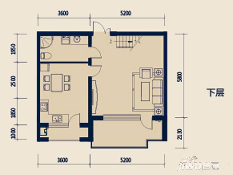 德泰岭秀逸城0室2厅1卫145㎡户型图