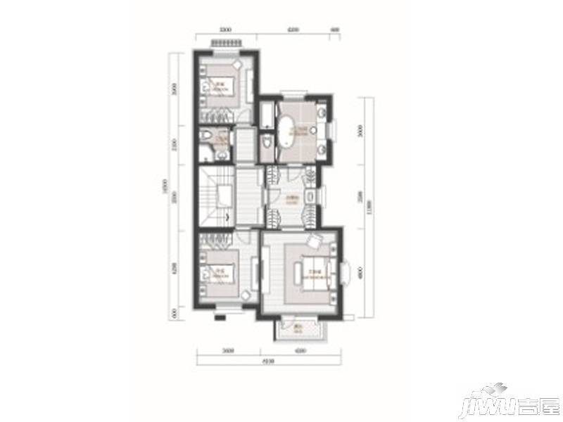 亿达留庄4室3厅4卫210㎡户型图