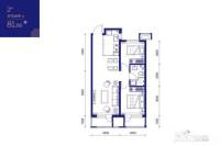 「大连天地」悦丽海湾云廷2室2厅1卫81.9㎡户型图