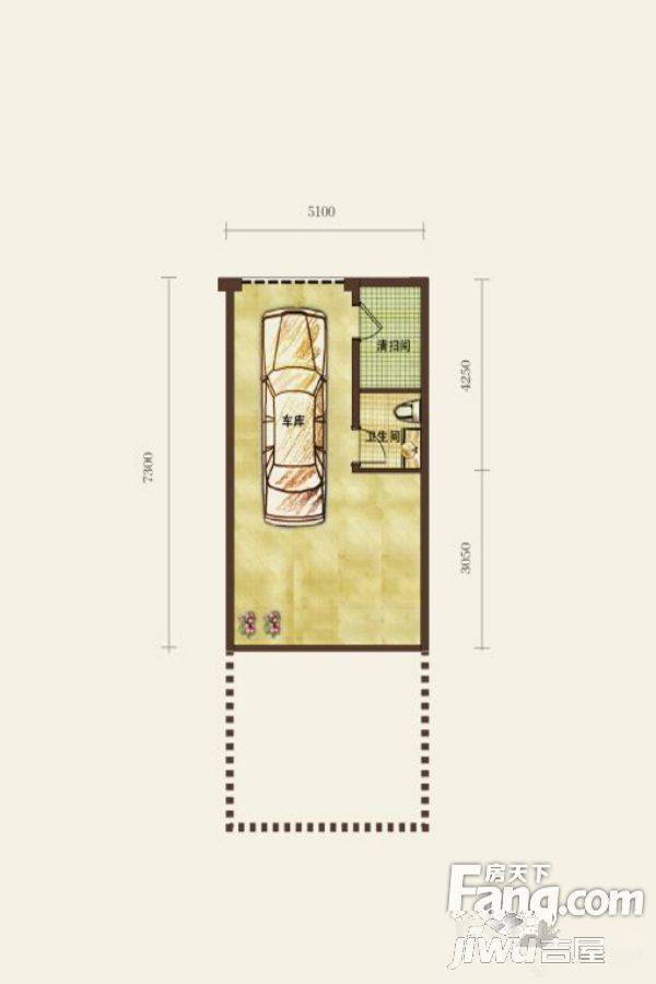 龙湖小院滟澜4室3厅4卫150㎡户型图