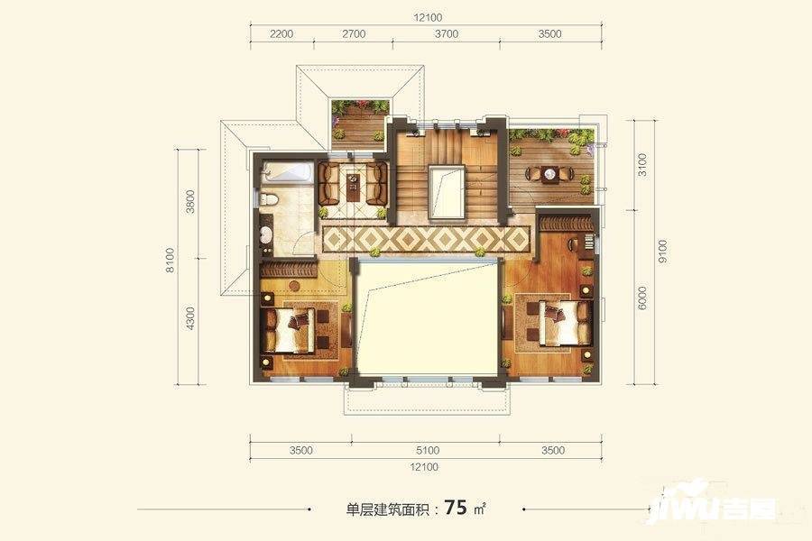 纳帕青澜山5室4厅4卫369㎡户型图