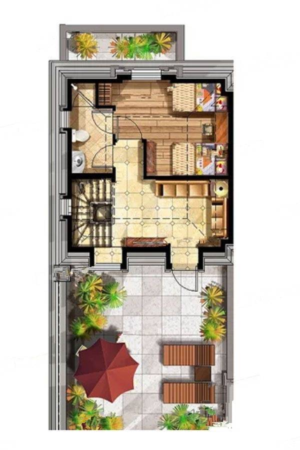 波尔多庄园3室3厅6卫160㎡户型图