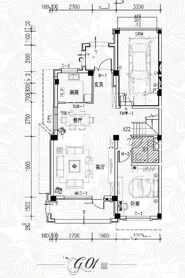 恒基碧桂园金石滩5室2厅4卫218㎡户型图