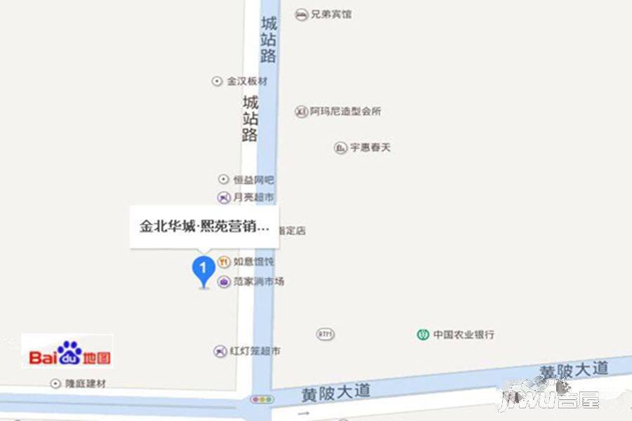 金北华城熙苑位置交通图