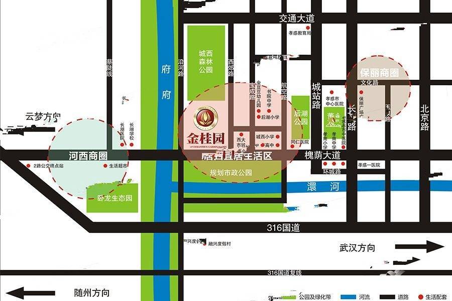 金桂园位置交通图