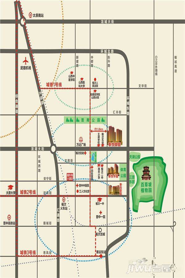 泰悦御庭位置交通图