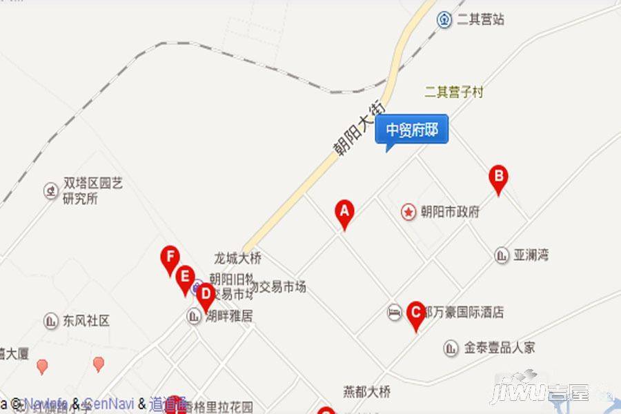 中贸府邸位置交通图