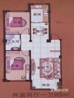 韩国城2室2厅1卫85㎡户型图