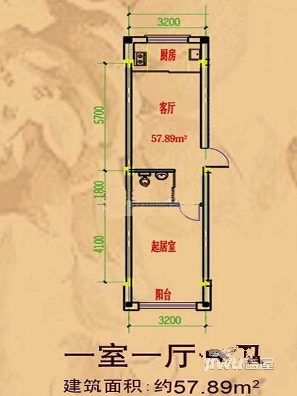 阳光彼岸
                                                            1房1厅1卫
