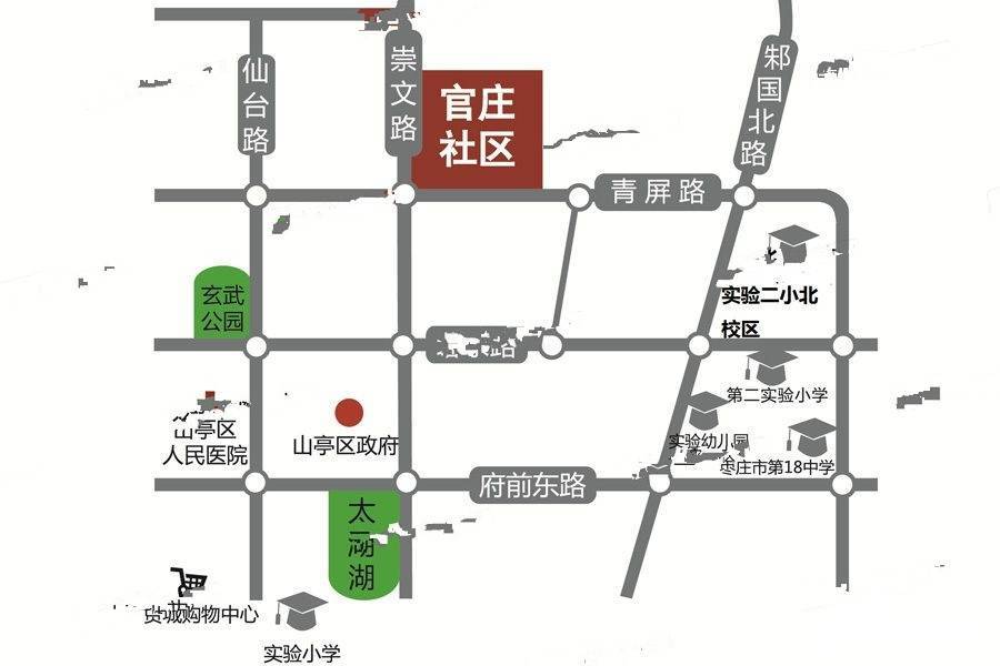 官庄社区位置交通图1