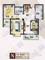 鑫和国际佳园2室2厅1卫100.5㎡户型图