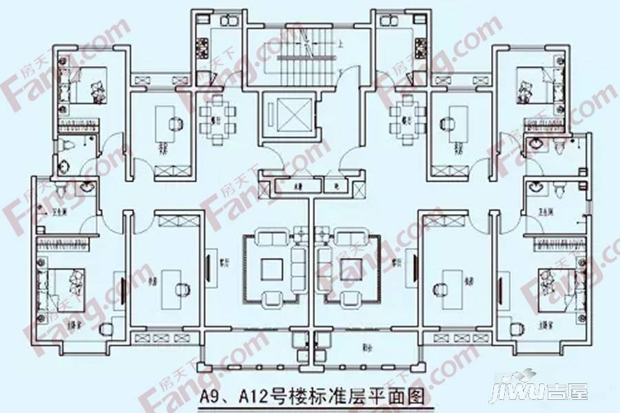 正信领秀城4室2厅2卫146㎡户型图