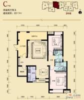 西岸首府2室2厅2卫117㎡户型图