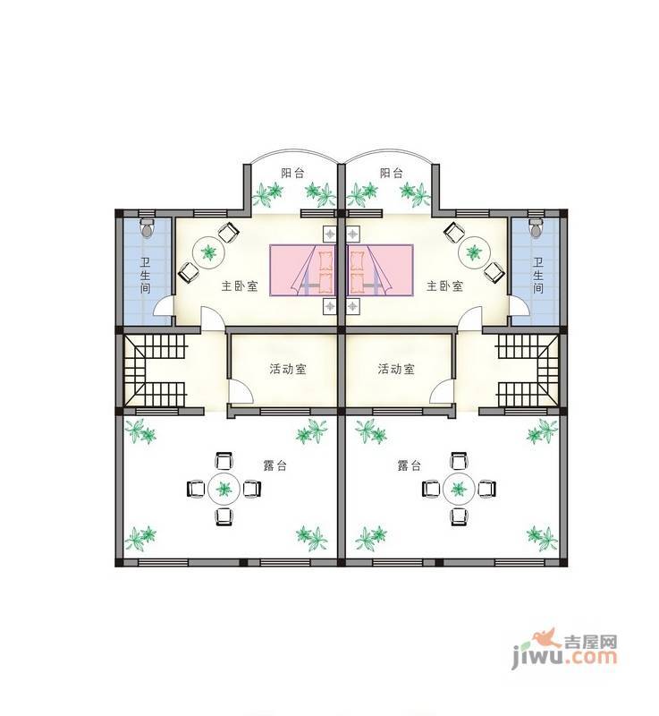 正恒温泉养生府2室0厅2卫88.7㎡户型图