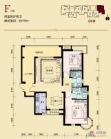 西岸首府2室2厅2卫109㎡户型图