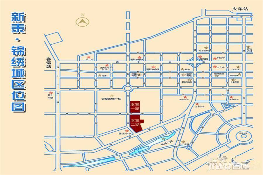 新泰锦绣城位置交通图图片