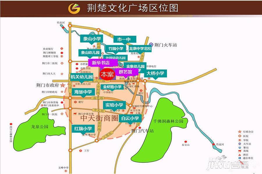 荆楚文化广场位置交通图