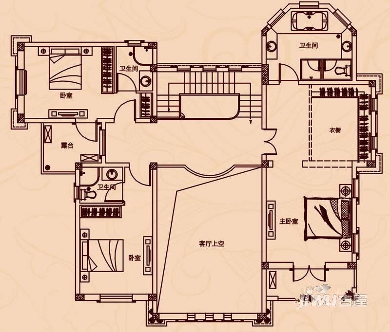 岭尚山河普通住宅341.8㎡户型图