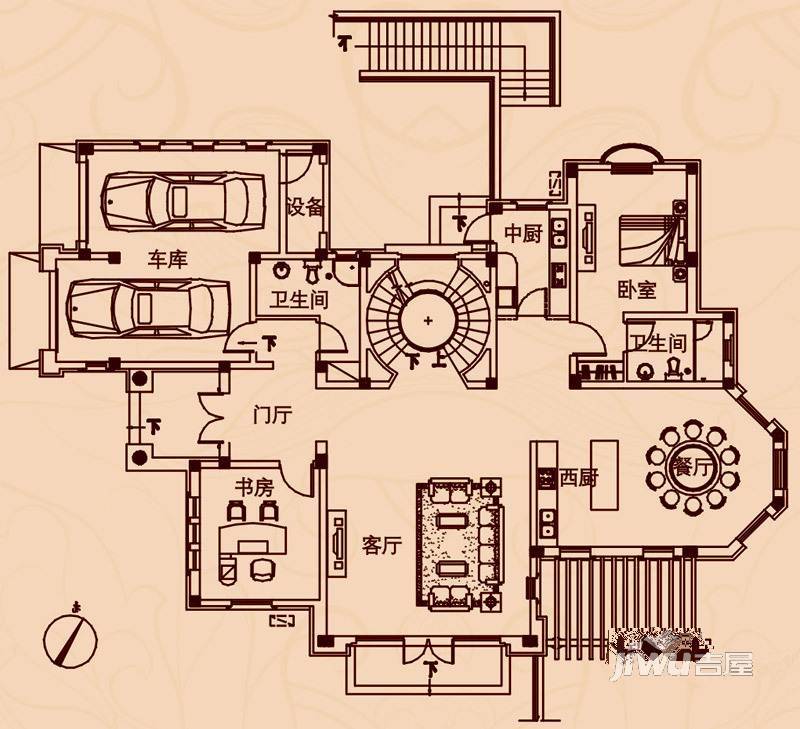 岭尚山河普通住宅535.7㎡户型图