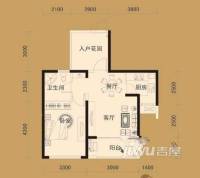 滨江果园避寒度假山庄1室2厅1卫51.6㎡户型图