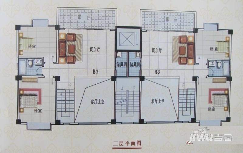 金色佳园4室3厅2卫227.7㎡户型图