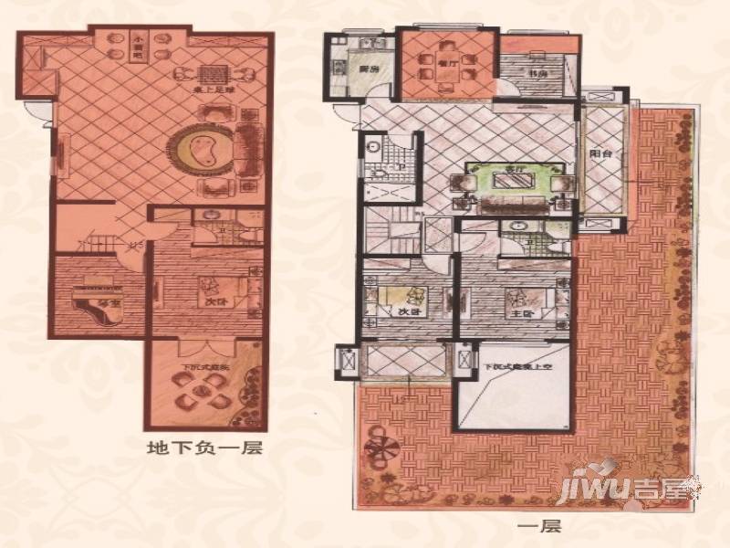 易居公馆5室2厅2卫100㎡户型图