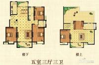 云台山第5室3厅3卫240㎡户型图