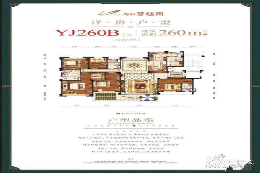 邵阳碧桂园6室2厅4卫260㎡户型图