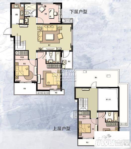 苹果园幸福城5室2厅3卫175㎡户型图