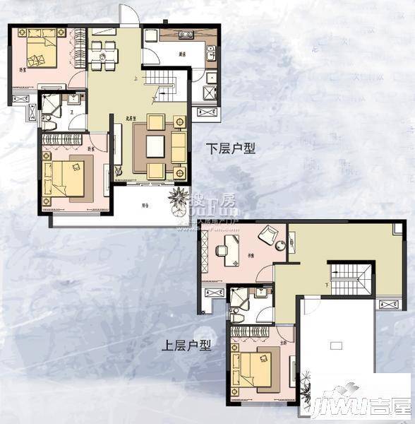 苹果园幸福城4室2厅2卫153㎡户型图