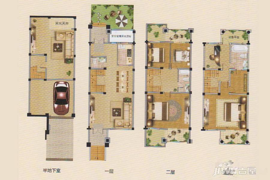 盛世兰亭5室2厅3卫292.5㎡户型图