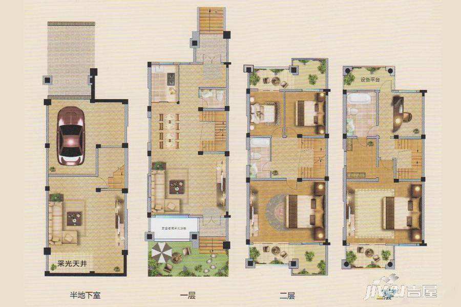 盛世兰亭5室3厅3卫298.6㎡户型图