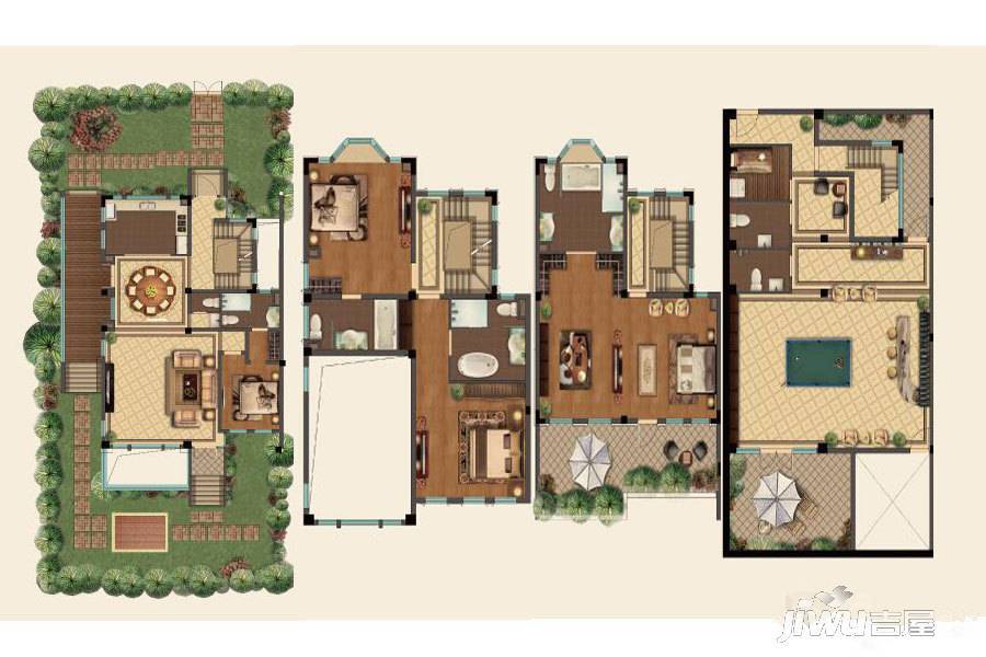 吉宝澜岸铭邸4室2厅4卫398㎡户型图