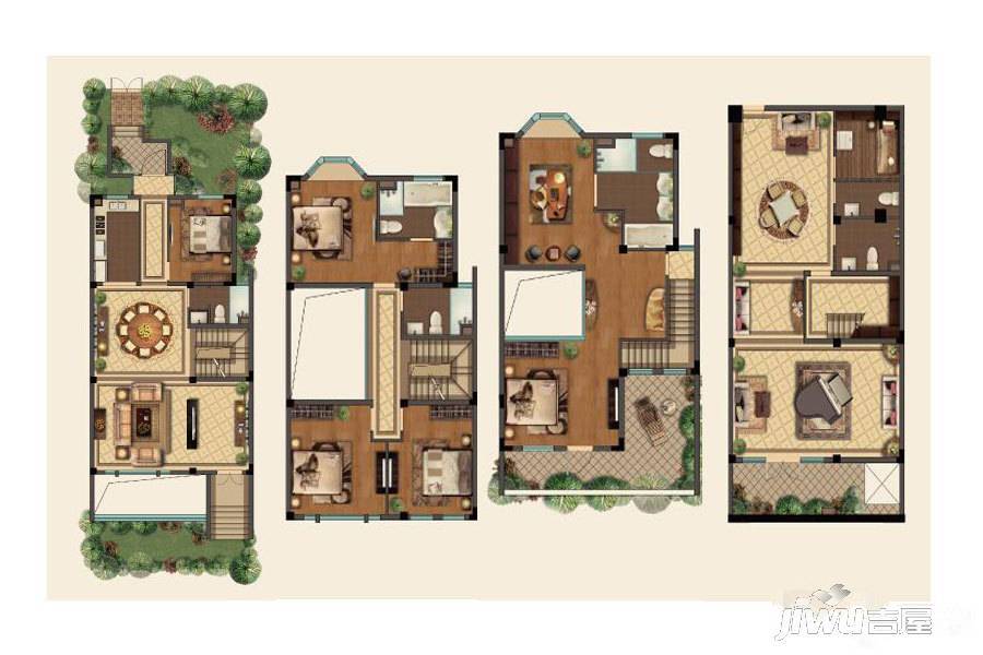 吉宝澜岸铭邸5室2厅4卫351㎡户型图